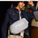 NIID男女通用斜挎包大容量轻便健身包手提行李袋变形运动包旅行S6 灰色（现货）