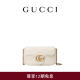 GUCCI古驰GG Marmont系列Supermini女士手袋绗缝链条斜挎包 白色 均码