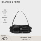 CHARLES&KEITH2024春季新品多口袋斜挎机车包腋下包女CK2-20782389 Noir黑色 M