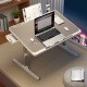小匠材床上小桌子电脑桌折叠写字桌可调节【卡槽+挡条+抽屉+书架】豪华