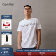 Calvin Klein Jeans夏季男士休闲通勤ck印花舒适纯棉打底衫短袖T恤40MC800 YAA-月光白 L