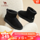 骆驼（CAMEL）雪地靴女冬季新款加绒保暖加厚棉鞋休闲短靴子 L23W275157黑色 40