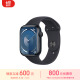 Apple/苹果 Watch Series 9 智能手表GPS款45毫米午夜色铝金属表壳 午夜色运动型表带S/M MR993CH/A