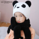 LA CHAPELLE HOMME儿童帽子围巾手套三件一体冬季保暖可爱围脖 白色小熊猫 S 