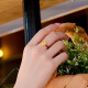 蒂蔻（Tico）足金玫瑰花黄金戒指女款3D硬金转运珠编织红绳指环生日礼物