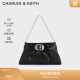 CHARLES&KEITH金属扣带饰单肩腋下包包女包女士CK2-40671571 Noir黑色 M