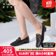 莱尔斯丹时尚优雅圆头套脚搭扣羊皮低跟乐福鞋女单鞋4T08002 黑色BKK 38
