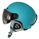 洛克勒（LOCLE） 滑雪头盔男女儿童盔镜一体式滑雪头盔单板双板滑雪盔可戴近视镜 升级版蓝色 (含面罩+收纳袋) M(52-56cm) 4-12岁儿童
