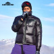 阿尔卑斯（AERBEISI）2023秋冬款男款户外运动保暖防风加厚面包羽绒服登山滑雪服I立领 黑色-GY383005A M/170/88A/-100-120斤