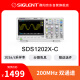 鼎阳（SIGLENT）SDS1202X-C 数字示波器 200MHz带宽 2通道 1G采样率