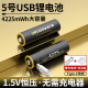 德力普（Delipow）USB充电电池 5号锂电池4225mWh大容量1.5v恒压配Type-C快充线 适用血压仪/电子锁/鼠标/游戏手柄等