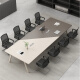 酷门（KUMEN）创意会议室桌长桌简约现代培训桌长条桌大小型洽谈桌椅组合工作台 橡木色+可可灰拼色 色卡一块定制颜色