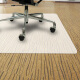 轻松人 转椅地垫书房木地板保护垫电脑椅chairmat无味可水洗PP防滑耐磨 白色 1200mm*900mm