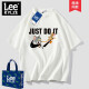 Leekylze官方品牌旗舰联名短袖t恤男女猫和老鼠卡通半截袖情侣装宽松重磅 白色 L
