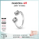潘多拉（PANDORA）[618]闪亮方形开口戒指女简约设计情侣对戒生日礼物送女友 闪亮方形 50mm—10号圈口