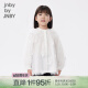 jnby by JNBY[商场同款]江南布衣童装长袖蕾丝衬衫女儿童22秋装新款1M7211160 101漂白 130cm