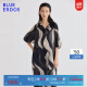 BLUE ERDOS连衣裙女春夏气质个性桑蚕丝洋气半袖中长裙B235I2013 黑+白 160/80A/S