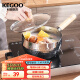 科固（KEGOO）奶锅雪平锅 不锈钢加厚婴儿辅食煮面锅18cm 燃磁通用汤锅KG125