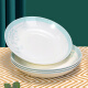 红牡丹 骨瓷餐具套装釉中彩碗碟套装可洗碗机碗盘组合家用中式陶瓷碗筷 荷塘月色8英寸饭盘4个
