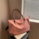 圣腾（SAINTONG）时尚女士手提旅行包大容量轻便行李包待产收纳袋短途行李袋健身包 粉红色 大号