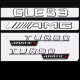 标跃适用于奔驰GLE53 GLE350 450改装GLE63S尾标车标字母标车身贴字标 GLE53+AMG+TURBO-4MTIC+银色