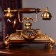 安斯艾尔欧式复古电话机座机家用仿古电话机时尚创意老式转盘电话无线插卡 插手机卡-三网通（移动联通电信）按键-咖色