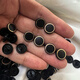 高档金属纽扣男士衬衫扣精致激光金圈亚黑合金扣高脚扣11Mm 10颗 送针线 11mm 10个