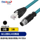 可思未来 M12转RJ45网线高柔 4芯D型视觉线缆 兼容康耐视网线 D型4针 3米 KS-D-TM12D3