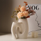 京东鲜花 陶瓷花瓶创意异形交叉轻奢客厅餐桌干花束鲜花新年家居装饰摆件