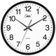 康巴丝（Compas）挂钟时尚卧室客厅办公时钟日历挂表简约创意石英钟表 2941黑白直径30cm