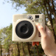 JUNESTAR适用于富士拍立得mini 90相机包硅胶保护套相机壳专用皮套摄影包相纸防摔 硅胶保护套 拍立得mini90-象牙白