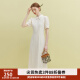 范思蓝恩23FS12692新中式连衣裙夏季旗袍改良年轻款少女国风裙子 米杏色 XL