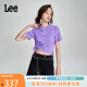 Lee商场同款黑色小破洞设计女款牛仔短裤显瘦潮LWB143653201-625 黑色 28