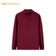 安踏冠军户外系列 半拉链长袖针织衫男士秋季加绒长T恤152510406 暗嫣红-5 2XL