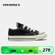 匡威（Converse）童鞋低帮儿童帆布鞋经典款1970S男婴童鞋新款女宝宝魔术贴布鞋 黑色 26码 16.5-17.5cm