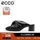 ECCO爱步穆勒鞋女 方头高跟外穿羊皮单鞋女通勤鞋 型塑290683 黑色29068301001 37