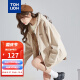 唐狮（TonLion）2023针织外套女休闲卫衣开衫连帽上衣 浅卡其 M 