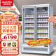 澳柯玛（AUCMA）高端风冷无霜展示柜商用超市便利店四门大容量电热除雾冷藏立式保鲜柜啤酒饮料水果冷柜 1000升 双门 风冷无霜（高端防雾款）