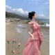以欧（YIOU）2024新款旅游海边海南三亚不规则度假风设计感玫瑰吊带裙女5063 图色 S