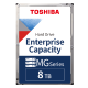 东芝(TOSHIBA) 企业级硬盘 8TB CMR 3.5英寸 SATA接口 7200转 256M(MG08ADA800E)