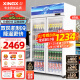 星星（XINGX）展示柜冷藏保鲜柜双开门立式冰柜饮料柜 商用冰箱风直冷超市便利店水果啤酒冷柜 618升 双风机循环制冷 LSC-618Y
