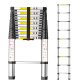加多奇（JADDUO）单面铝合金伸缩梯家用便携家用便携竹节升降梯工程梯阁楼梯直梯 单面梯4.1米缩回91厘米步距30