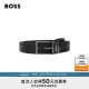 BOSS【礼物】 男士皮革双面腰带 002-黑色 EU:ONESI