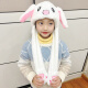 艺乐坊（yilefang）一捏耳朵会动的帽子兔子可爱毛绒兔耳朵帽子会动儿童 白色兔子【短款】 均码【3-10岁】