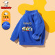 史努比（SNOOPY）童装儿童加绒卫衣保暖上衣半高领T恤 一家人深海蓝 120 