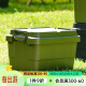 RISU 日本进口户外露营收纳箱车载后备箱野营储物箱带盖大容量储物箱 深军绿-50L-1个装