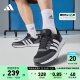 adidas RUN50S简约复古舒适跑步运动鞋男女阿迪达斯官方轻运动 黑色/灰色/白色 42