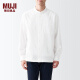 无印良品 MUJI 男式 棉水洗牛津 立领衬衫  ACA40C2S 白色 M