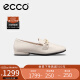 爱步（ECCO）单鞋女 舒适百搭方头通勤皮鞋 安妮方头系列208513 石灰色36
