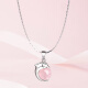 石头记（istone）粉水晶项链女海豚抱珠时尚吊坠925银母亲节礼物